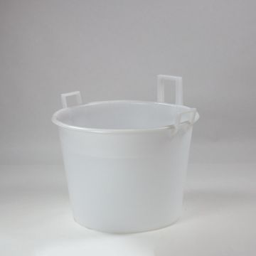 Baquet plastique alimentaire rond 65 litres BLANC