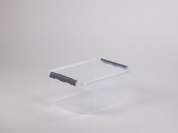 Boîte de rangement transparent avec couvercle 15L 400x300x180 mm