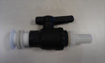Robinet de vidange universel, 1 pouce avec sorti droite