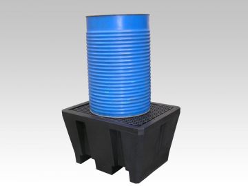 Bac de rétention pour 1 fût 225L 925x755x560 mm caillebotis plastique