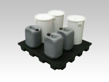 Bac de rétention avec caillebotis plastique 180 lt 1280x1230x150 mm