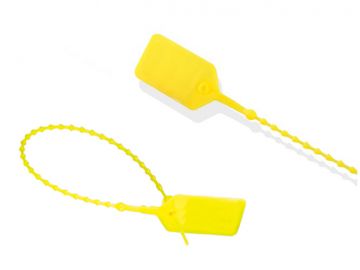 Scellé de sécurité plastique numéroté 220 mm 1000 pièces JAUNE
