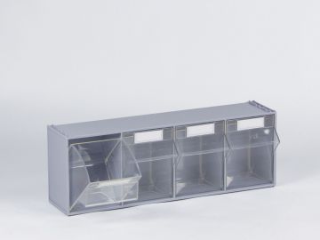 Rangement visserie professionnel avec 4 bacs basculants