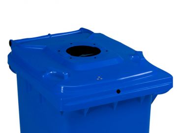 Conteneur poubelle verre 120 litres avec serrure triangulaire