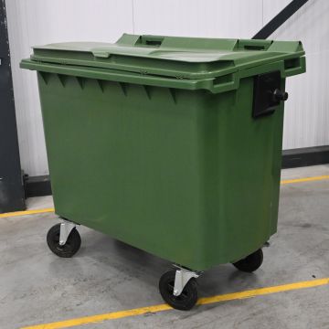  Poubelle 660 litres avec tourillons VERT