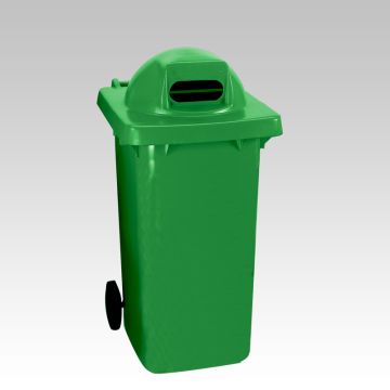 Conteneur poubelle tri sélectif extérieur 240L VERT recyclage papier