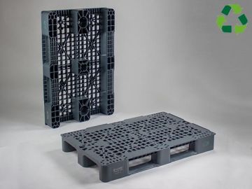 Palette Europe plastique 80x120 gris 3000/1000/400 kg 2 patins