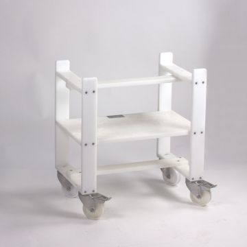 Support H60 pour bac à mélanger 100L sur roulettes inox à frein