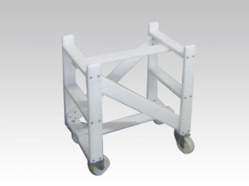 Support H68 pour bac à mélanger 100L sur roulettes galva