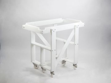 Support pour bac à mélanger 145L sur roulettes inox