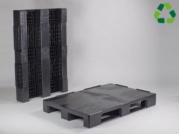 Palette Europe plastique 80x120 pleine noir 5000/1500/1000 kg