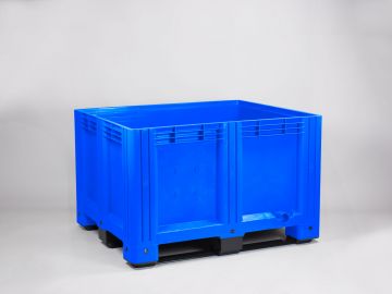 Palox plastique 100x120x76 cm 610 litres alimentaire étanche 3 semelles BLEU