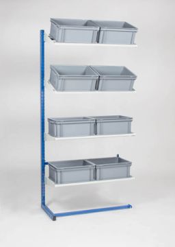 Etagère avec 8 bacs norme Europe, 900x410xh1810 mm, élement suivant