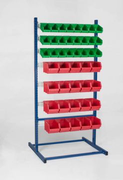 Etagère avec 88 bacs à bec, 900x760xh1810 mm, type T, élement départ