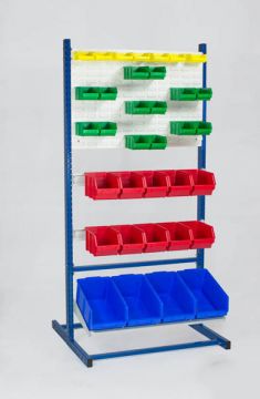 Etagère avec 60 bacs à bec 900x760xh1810 mm, type T, élement départ