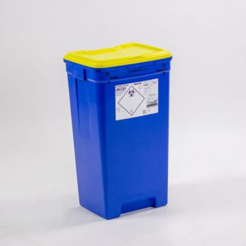 Fût DASRI 60 litres UN3291 BLEU / JAUNE
