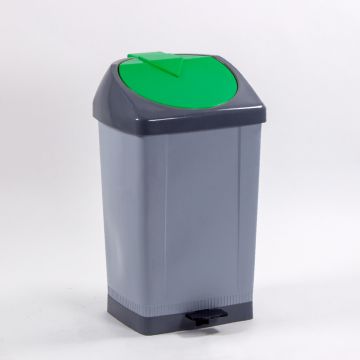 Poubelle plastique à pédale 60 litres VERTE