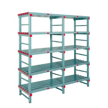 Etagère alimentaire plastique 1500x400xh1770 mm 5 niveaux
