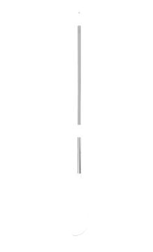 Spatule alimentaire plastique à trous et grattoir 125x190x1760 mm blanc