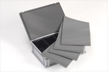 Mousse prédécoupée ép. 5 mm pour bac Euro 600x400 mm