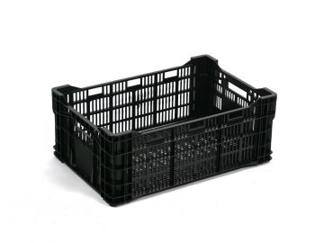 Caisse plastique agricole 600x400x240 mm noire
