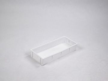 Bac plastique alimentaire gerbable 38x17x7 cm 3 litres BLANC