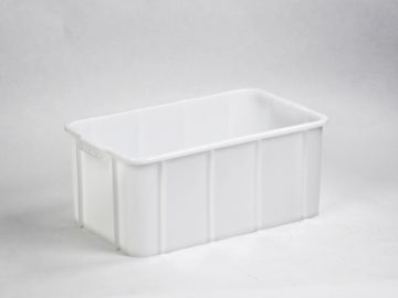 Bac plastique alimentaire gerbable 73x44x31 cm 72 litres BLANC