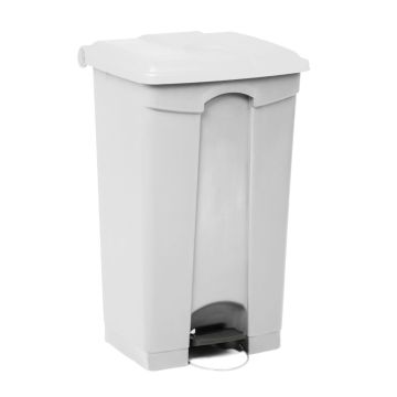 Poubelle cuisine professionnelle à pedale blanche 90L