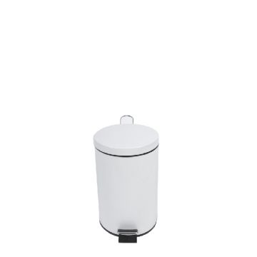 Petite poubelle salle de bain blanche 3 litres