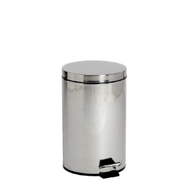 Poubelle salle de bain inox 12 litres