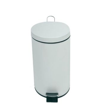 Poubelle salle de bain blanche 20 litres