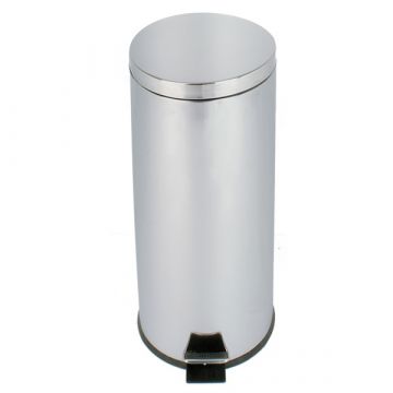 Poubelle salle de bain inox 30 litres