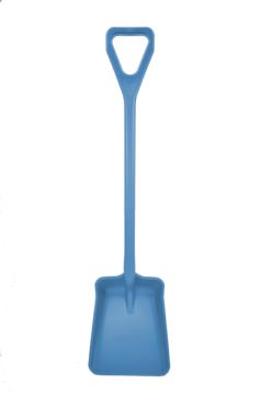 Pelle alimentaire plastique avec manche 111 cm etroite BLEU