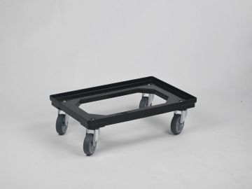 Chariot porte bac 600x400 mm max 200 kg NOIR