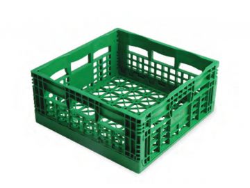 Caisse plastique pliable agricole 22L 40x40x19 cm VERT