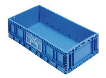 Bac plastique pliable agricole 80x40x23 cm 59L BLEU