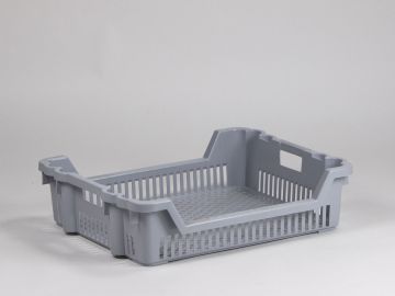 Caisse à pain boulangerie plastique 600x500x150 mm 33L GRISE
