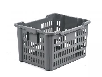 Caisse à pain boulangerie plastique 620x490x375 mm 80L GRISE