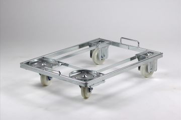 Socle rouleur pour bac à pain WA700 roulettes polyamide, chape inox