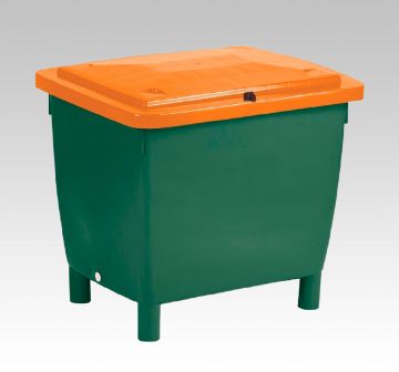 Bac à sel de déneigement 400L 950x700xh900 mm VERT - ORANGE