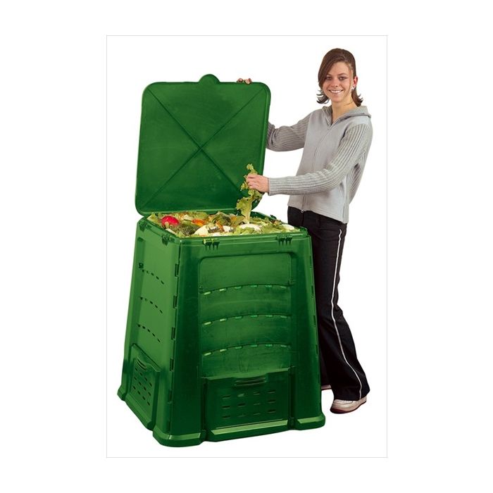 Composteur de Jardin de 115 gallons, bac à Compost de Grande capacité de  400 L, Baril de Compost de déchets Alimentaires surdimensionné, Engrais