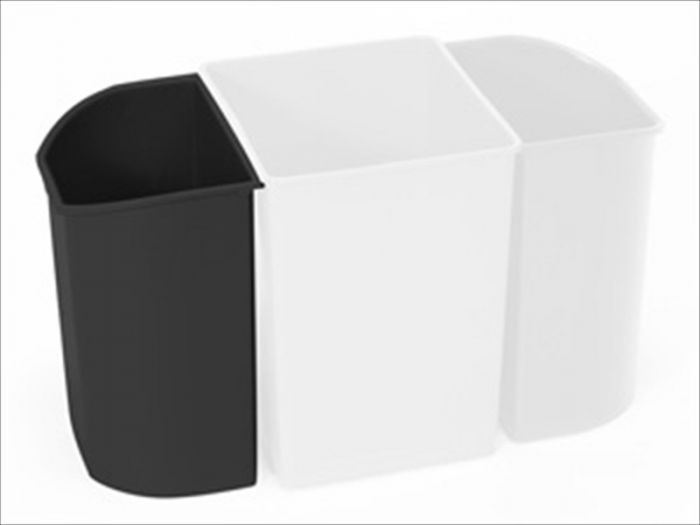Poubelle pour tri séléctif 217x155x290 mm 6,2 lt noir