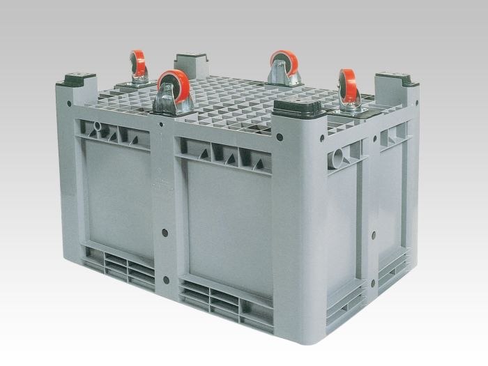 Caisse palette 1200x1000x885 mm roues transversal assemblé