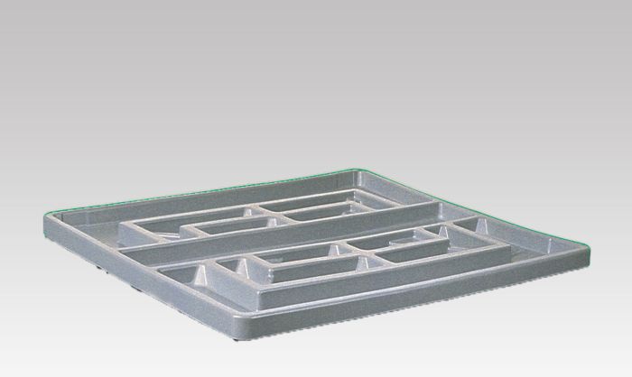Couvercle pour caisse palette légère 1130x1130 mm gris