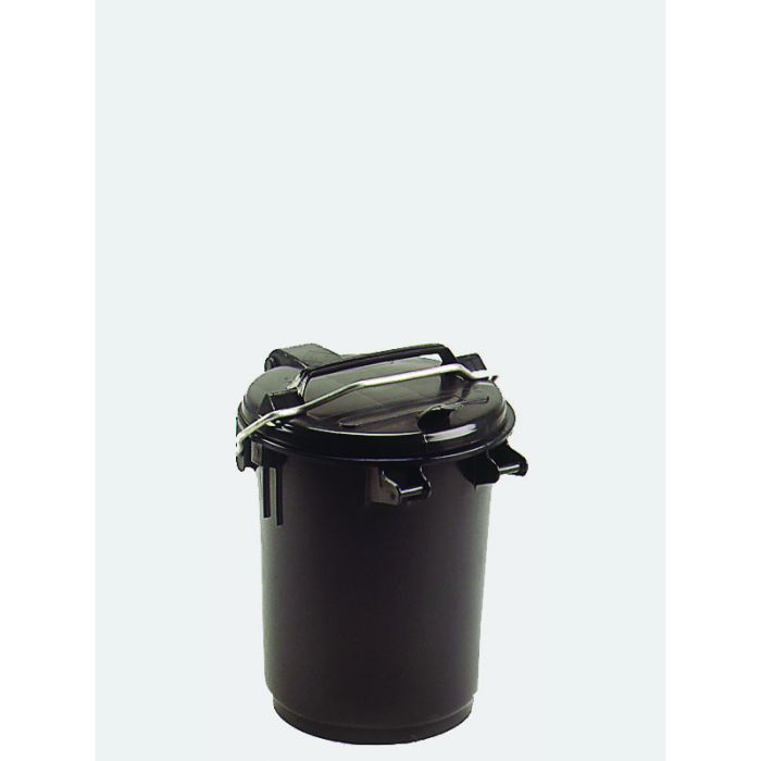 Poubelle de rue plastique avec couvercle 35L ø387x510 mm NOIRE