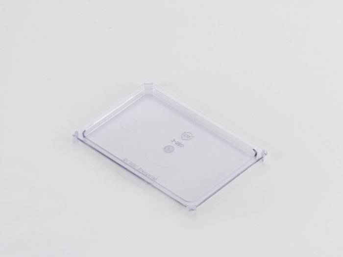 Couvercle petit bac plastique 130x86 mm TRANSPARENT