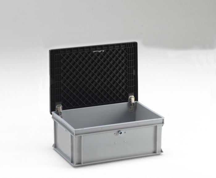 Bac plastique UN ADR avec couvercle RAKO, 20 lt 600x400x135 mm