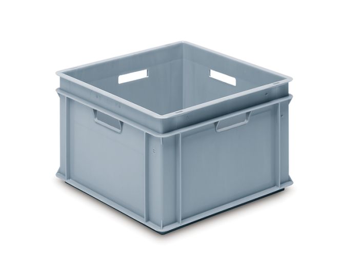 Bac plastique carré 35 litres 400x400x270 mm avec 4 poignées