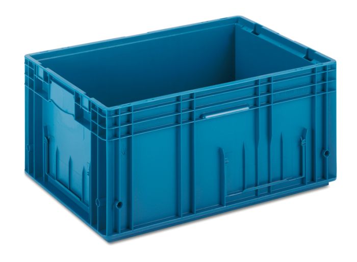 RL-KLT bac 600x400x280 mm bleu avec fond lisse