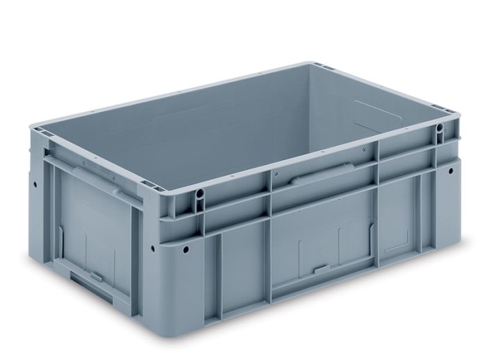 Bac plastique entrepôt automatisé 600x400x220 mm 42L fond couronne